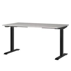 Elektrisch verstellbarer Officetisch in Hellgrau - Clemeta