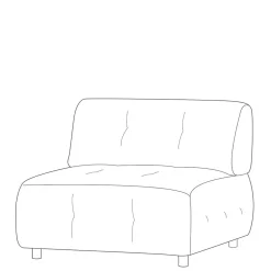 Elementsofa Modul in Graugrün meliert - Jasmon