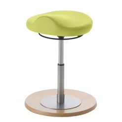 Ergonomischer Büro Kunstlederhocker in Hellgrün - Simpra