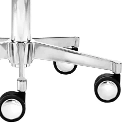 Ergonomischer Drehhocker in Blau Stoff - Olinendra