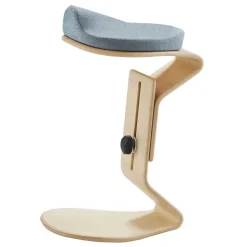 Ergonomischer Hocker in Hellblau Filz - Salcina