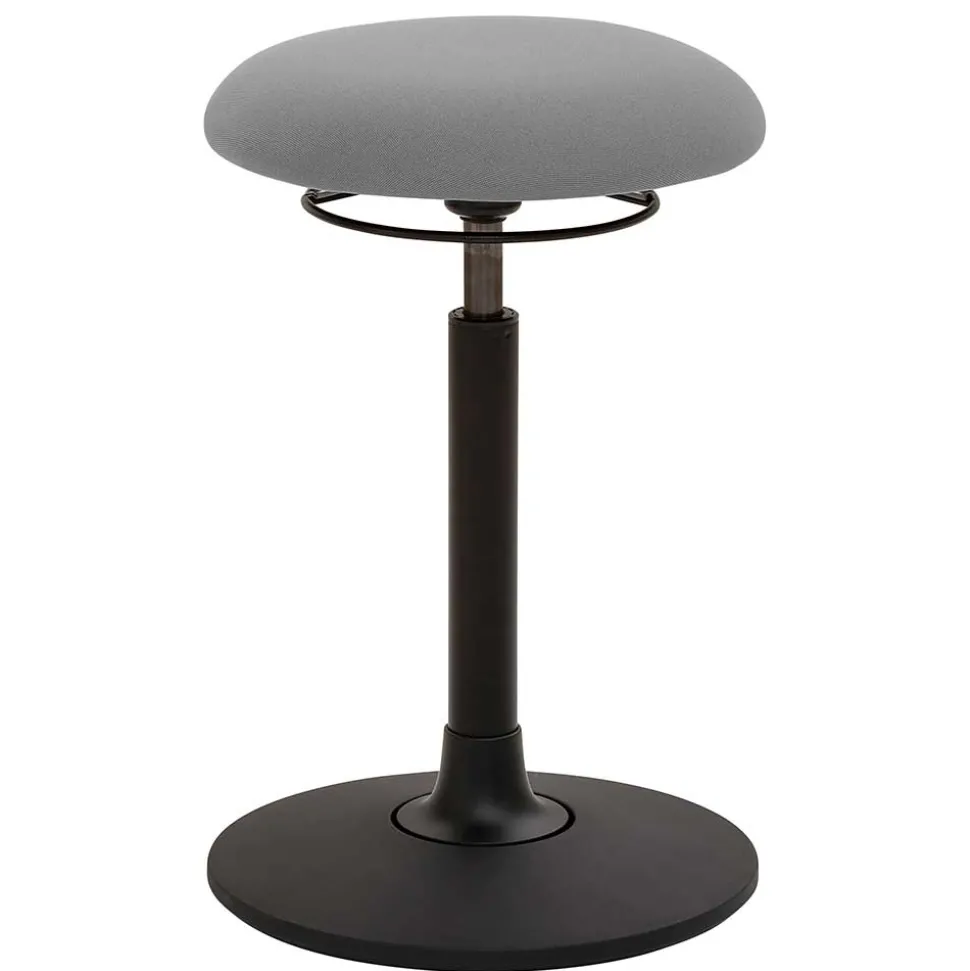 Ergonomischer Pendelhocker in Grau & Schwarz - Kamma