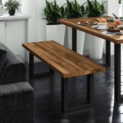 Essbank Manzey aus Wildeiche Massivholz