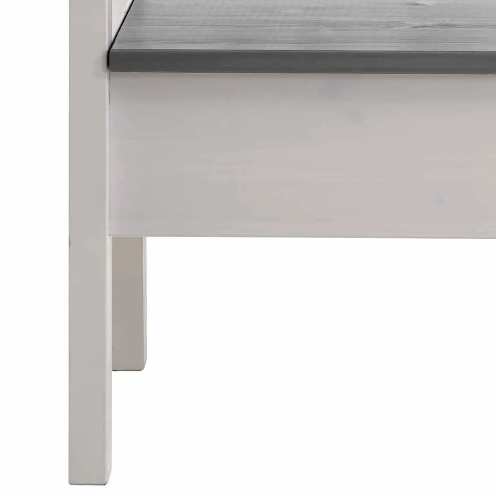 Essbank Yoan in Weiß Grau