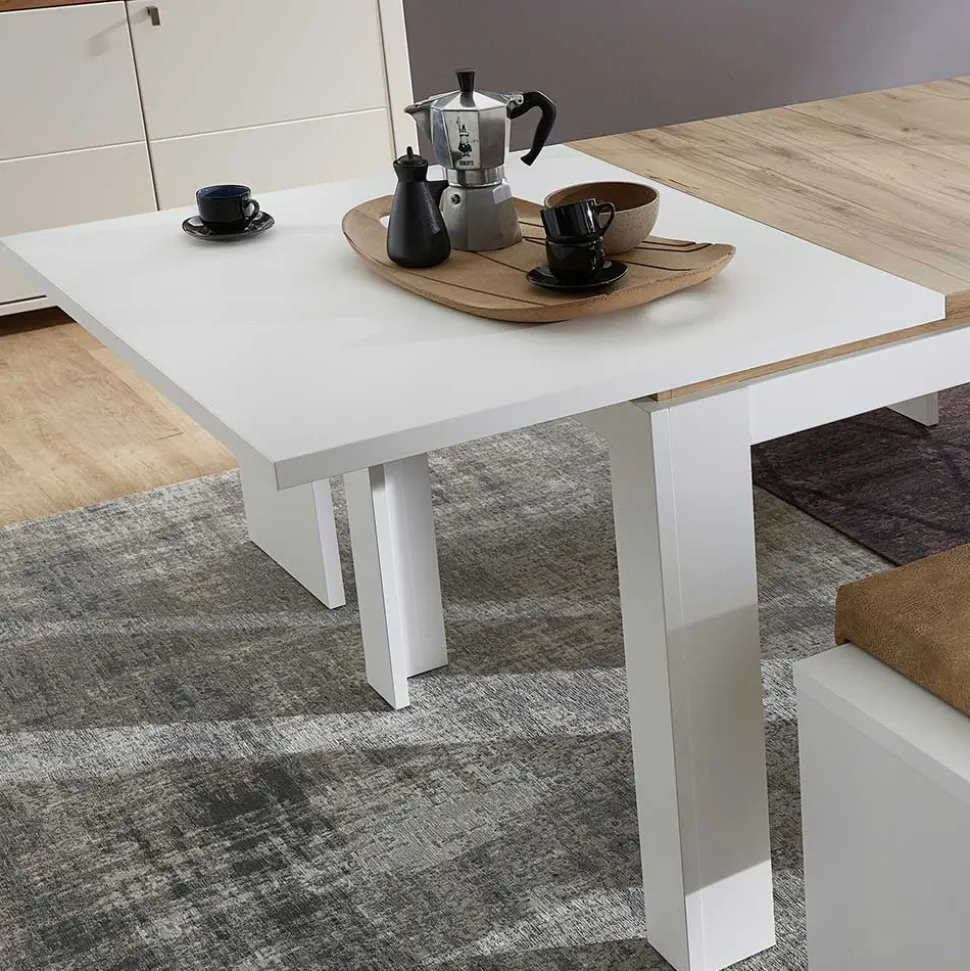 Essgruppe Ausziehtisch & 2 Bänke - Connassa (dreiteilig)