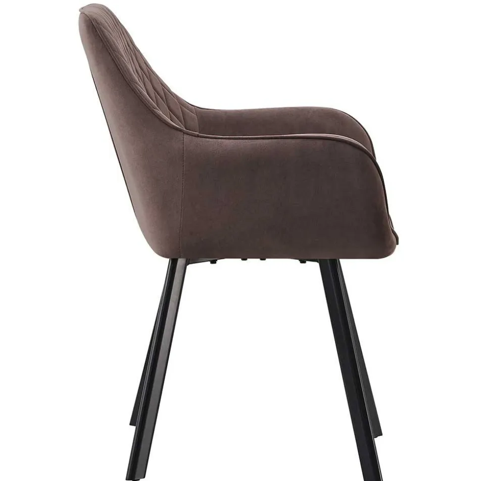 Essgruppe in Braun mit Schwarz - Mikava (fünfteilig)