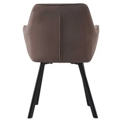 Essgruppe in Braun mit Schwarz - Mikava (fünfteilig)