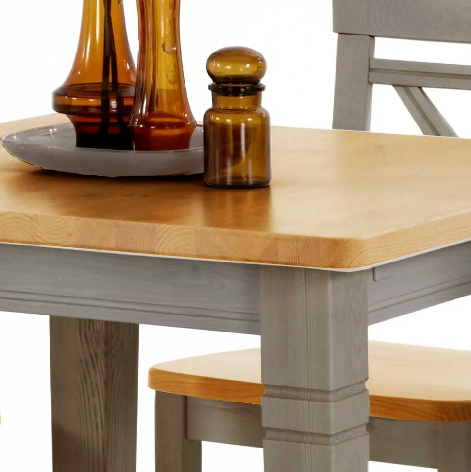 Essgruppe Jytte in Grau Kiefer (fünfteilig)