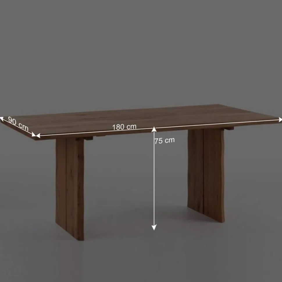 Essgruppe Sympatia aus Wildeiche Massivholz (siebenteilig)
