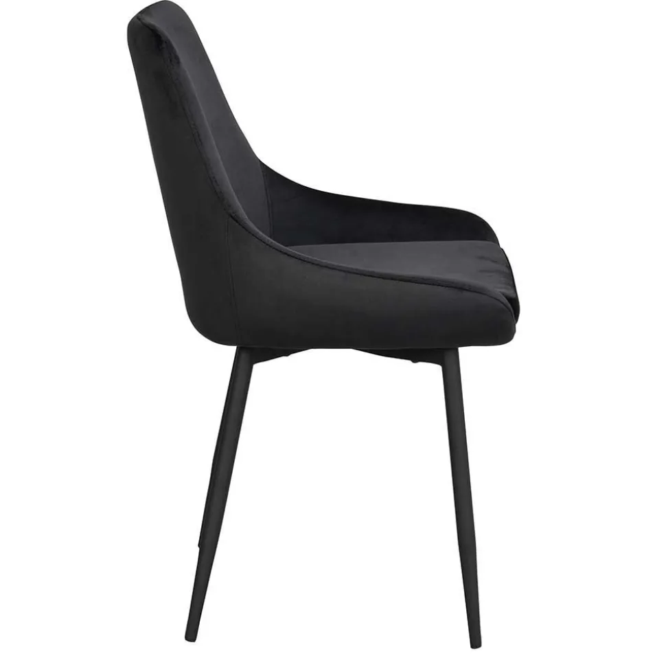 Essplatzgruppe mit Samtstühlen - Pulva (siebenteilig)