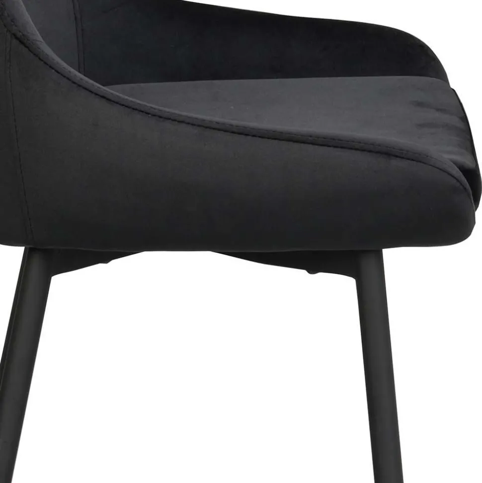 Essplatzgruppe mit Samtstühlen - Pulva (siebenteilig)