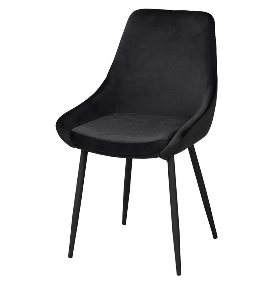 Essplatzgruppe mit Samtstühlen - Pulva (siebenteilig)