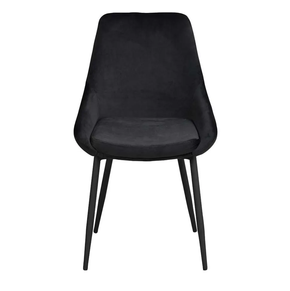 Essplatzgruppe mit Samtstühlen - Pulva (siebenteilig)