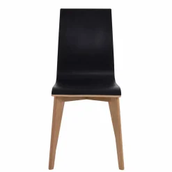 Essstuhl in Schwarz & Natur - Vulias (2er Set)