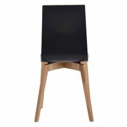 Essstuhl in Schwarz & Natur - Vulias (2er Set)