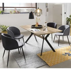 Esstisch & vier Tischsessel - Osikia (fünfteilig)