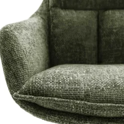 Esstisch Armlehnenstuhl in Oliv Grün und Edelstahl - Mint (2er Set)