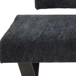 Esstisch Bank mit Rückenlehne in Anthrazit - Cramania