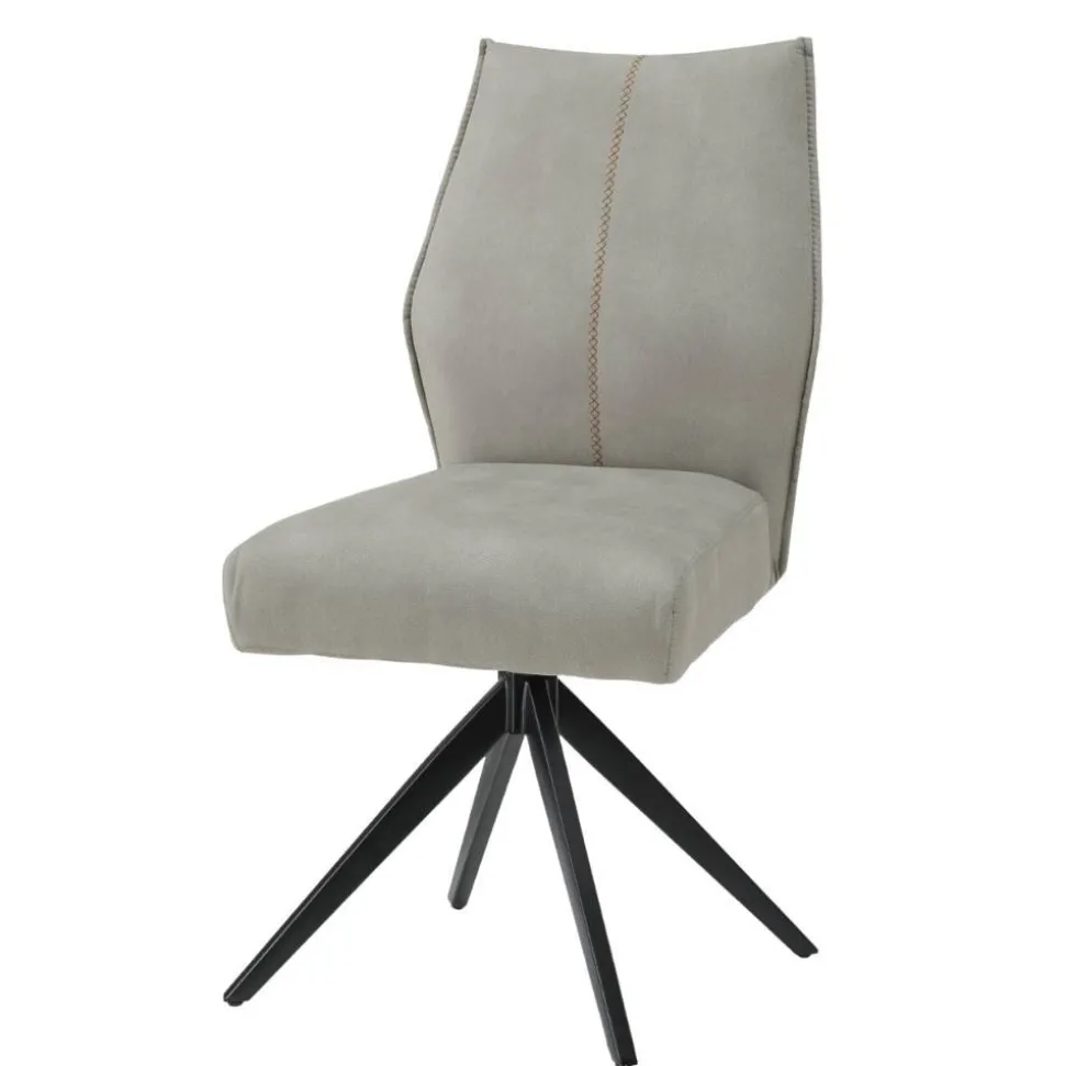 Esstisch Drehstuhl in Hellgrau - Fiafanda (2er Set)