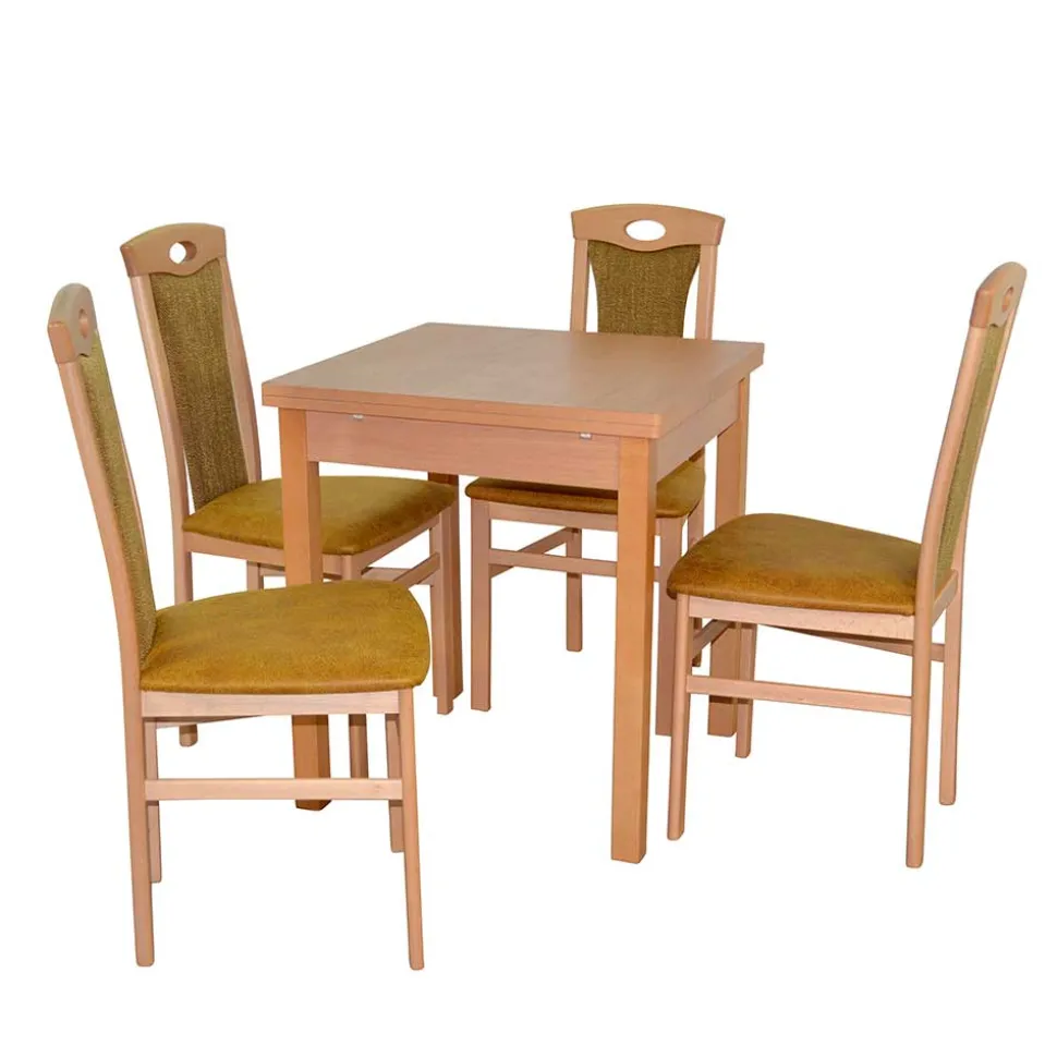 Esstisch Gruppe in Buche - Kerneta (fünfteilig)