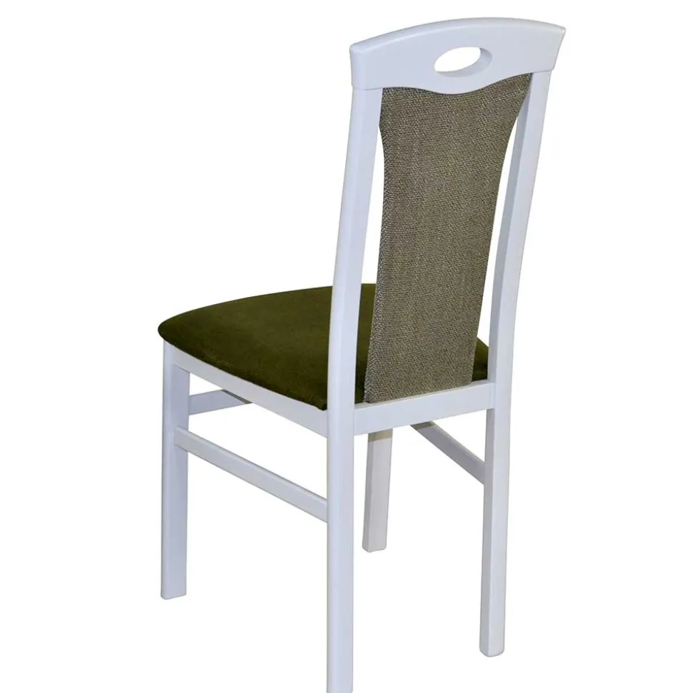 Esstisch Kombi in Weiß & Grün - Cynthia (fünfteilig)