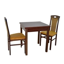 Esstisch mit 2 Polsterstühlen - Namino (dreiteilig)