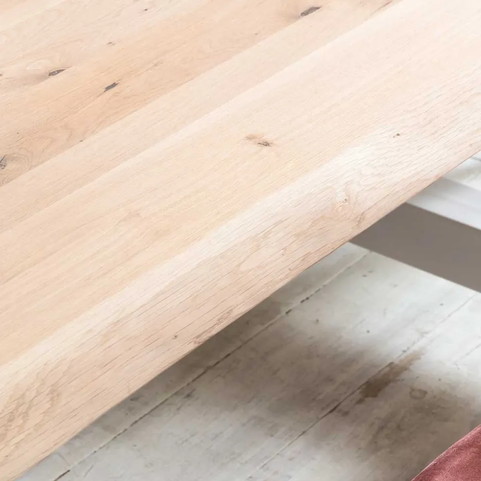 Esstisch mit Baumkante Eiche gekälkt - Ugolina