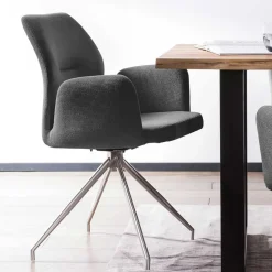 Esstisch mit Drehstühlen Set - Valbera (fünfteilig)