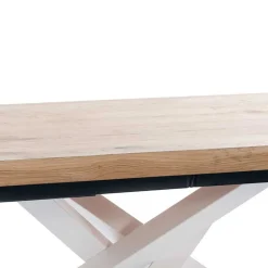 Esstisch mit weißem Mikado Fußgestell - Ewarton