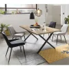 Esstisch mit X-Beinen plus 4 Stühle - Lamon (fünfteilig)