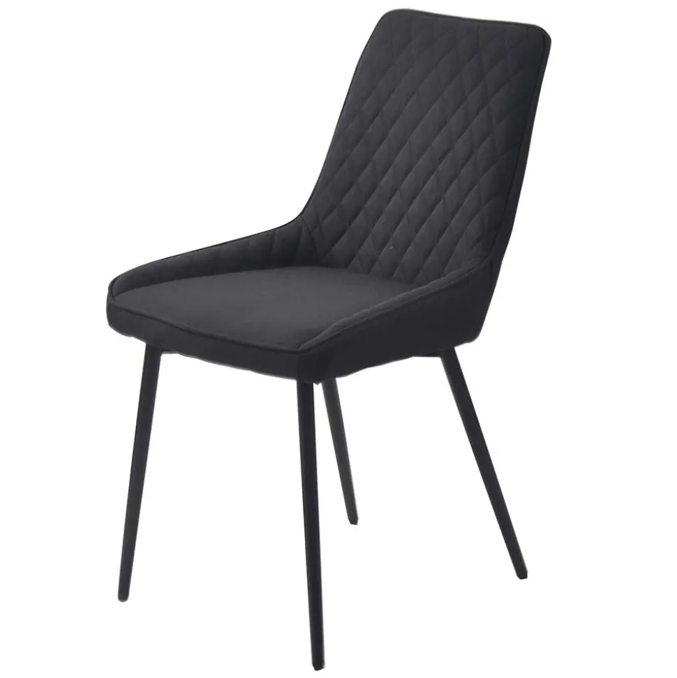 Esstisch mit X-Beinen plus 4 Stühle - Lamon (fünfteilig)