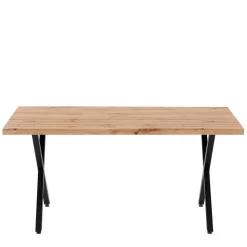 Esstisch mit X-Beinen plus 4 Stühle - Lamon (fünfteilig)