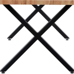 Esstisch mit X-Beinen plus 4 Stühle - Lamon (fünfteilig)