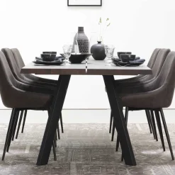 Esstisch Namac in Rauchfarben Schwarz