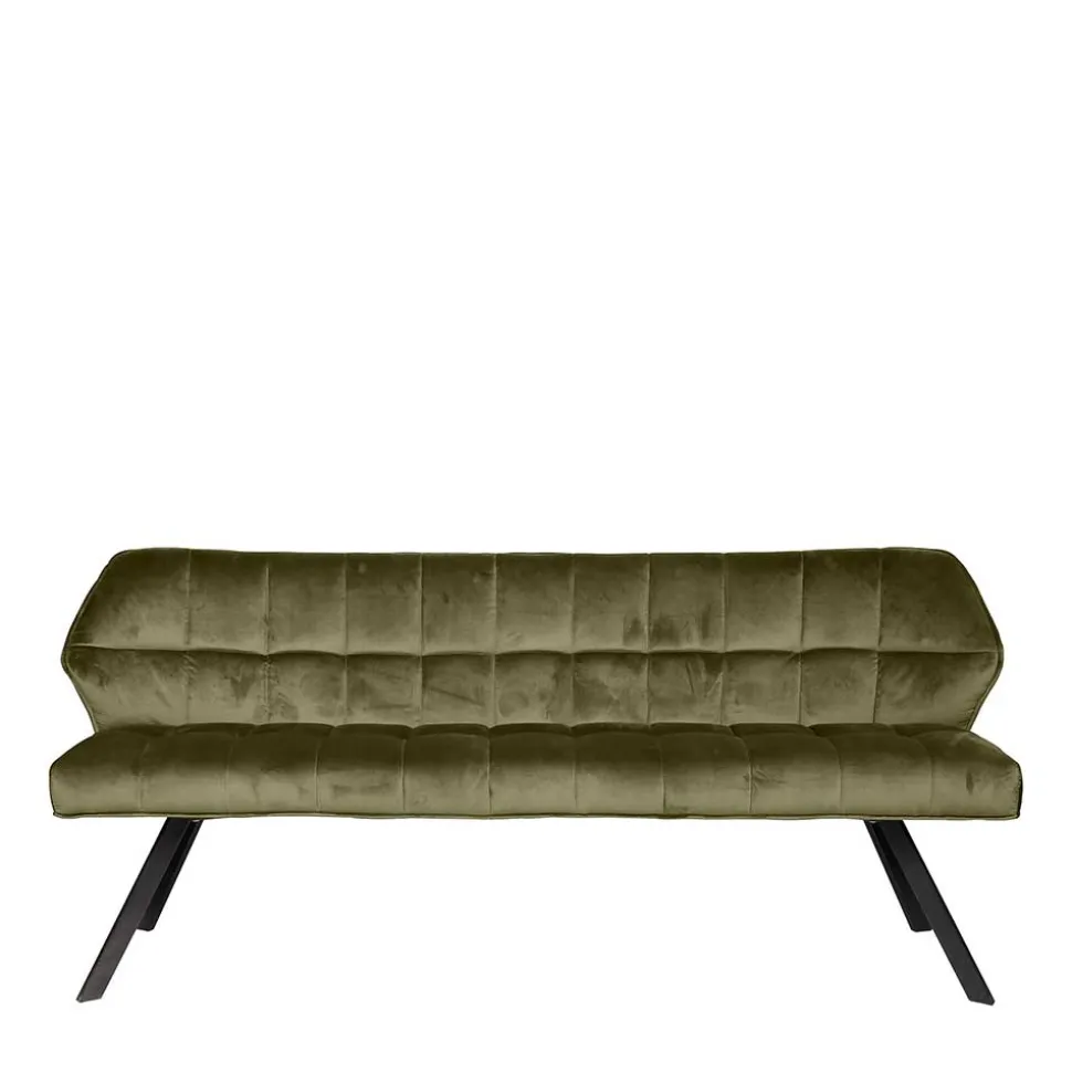 Esstisch Polsterbank in Oliv Grün Samt - Deway