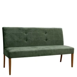 Esstisch Polsterbank mit Lehne in Graugrün - Boxton