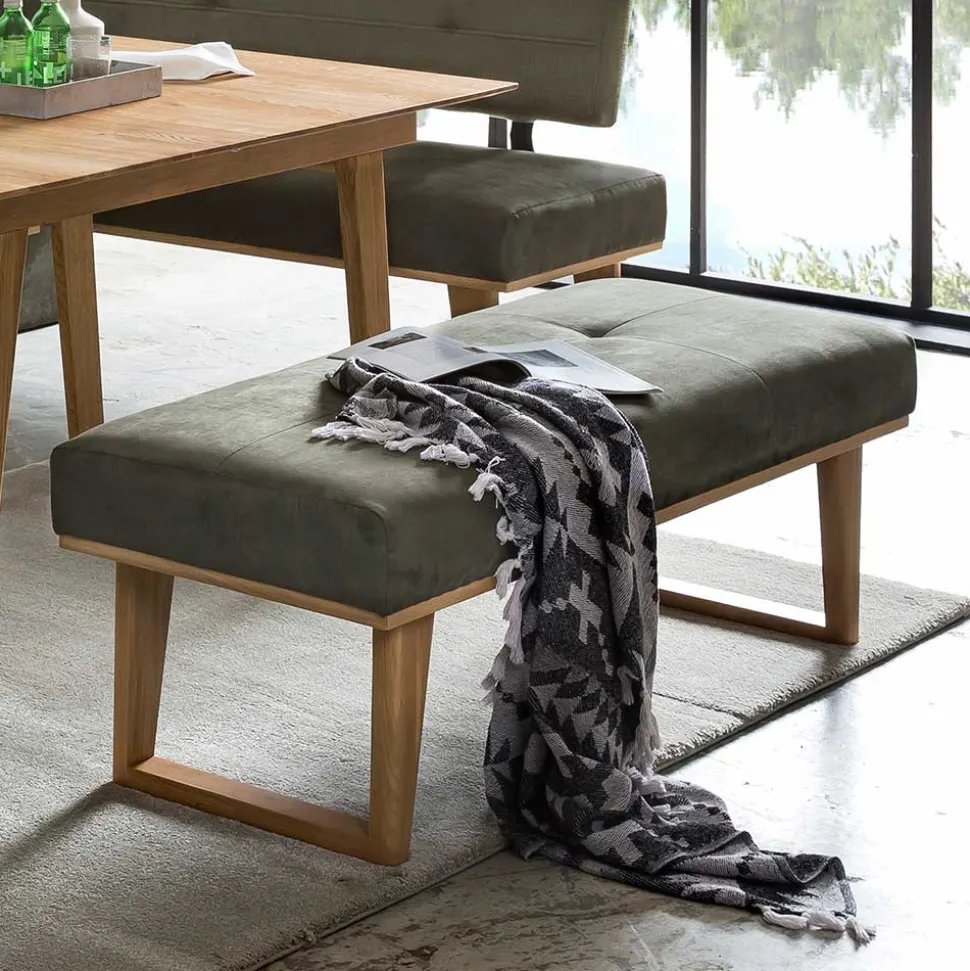 Esstisch Polsterbank mit Bügelgestell aus Holz - Vinalo