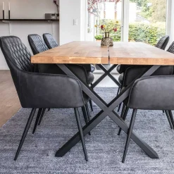 Esstisch Sitzgruppe aus Eiche - Yourney (siebenteilig)