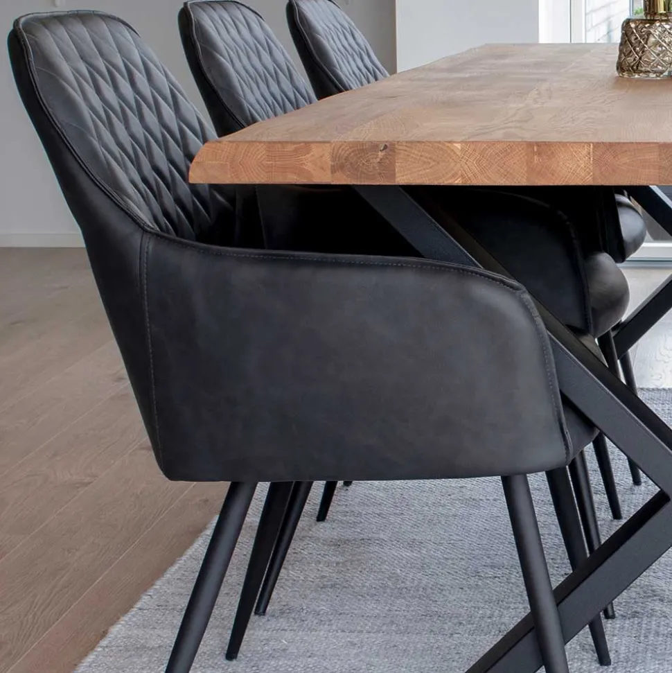 Esstisch Sitzgruppe mit Tischsesseln - Amelie (siebenteilig)