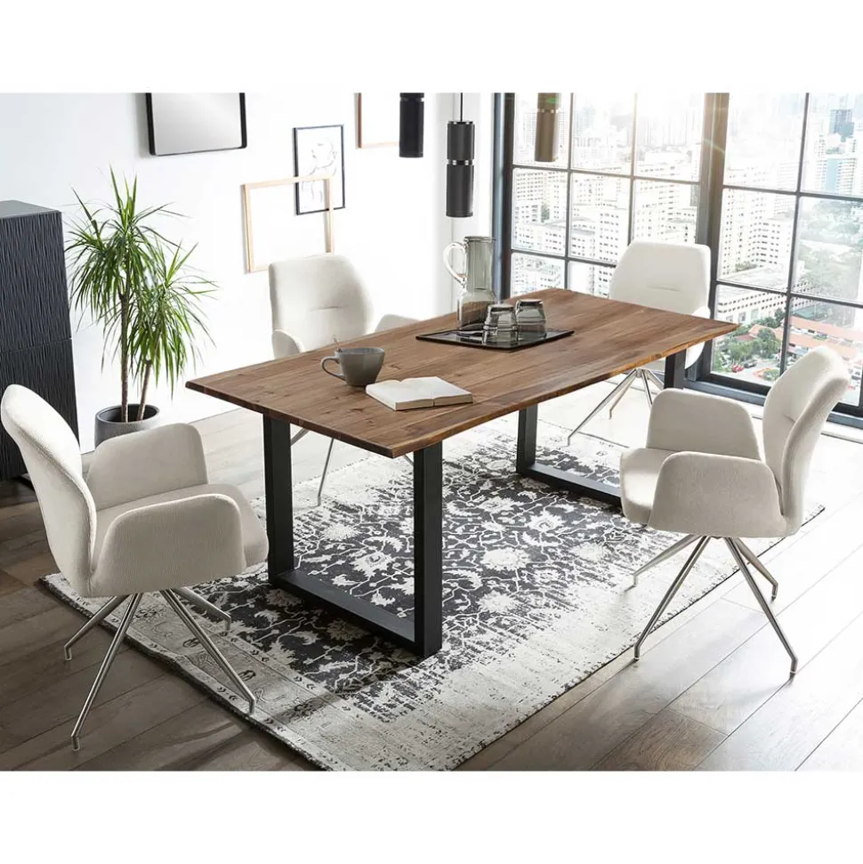 Esstisch Sitzgruppe modern - Damiette (fünfteilig)