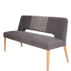 Esstisch Sofa Bank in Dunkelgrau Stoff Velours - Merka
