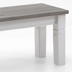 Esstischbank Mirandesca in Weiß Grau