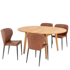 Esstischgruppe im Skandi Design - Fjord (fünfteilig)