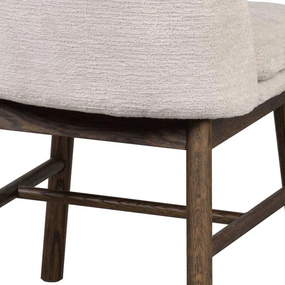 Esstischgruppe in Eiche Dunkel & Beige - Relencia (siebenteilig)