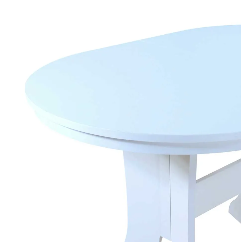 Esstisch-Gruppe in Weiß & Braun - Zero (fünfteilig)