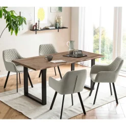 Esstischgruppe mit Armlehnenstühlen - Ulanava (fünfteilig)