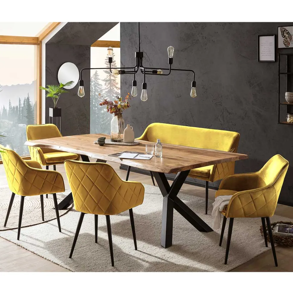 Esstischgruppe mit Bank Set - Sergio