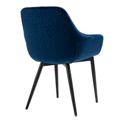 Esszimmer Armlehnenstuhl in Blau Samt - Rulyna