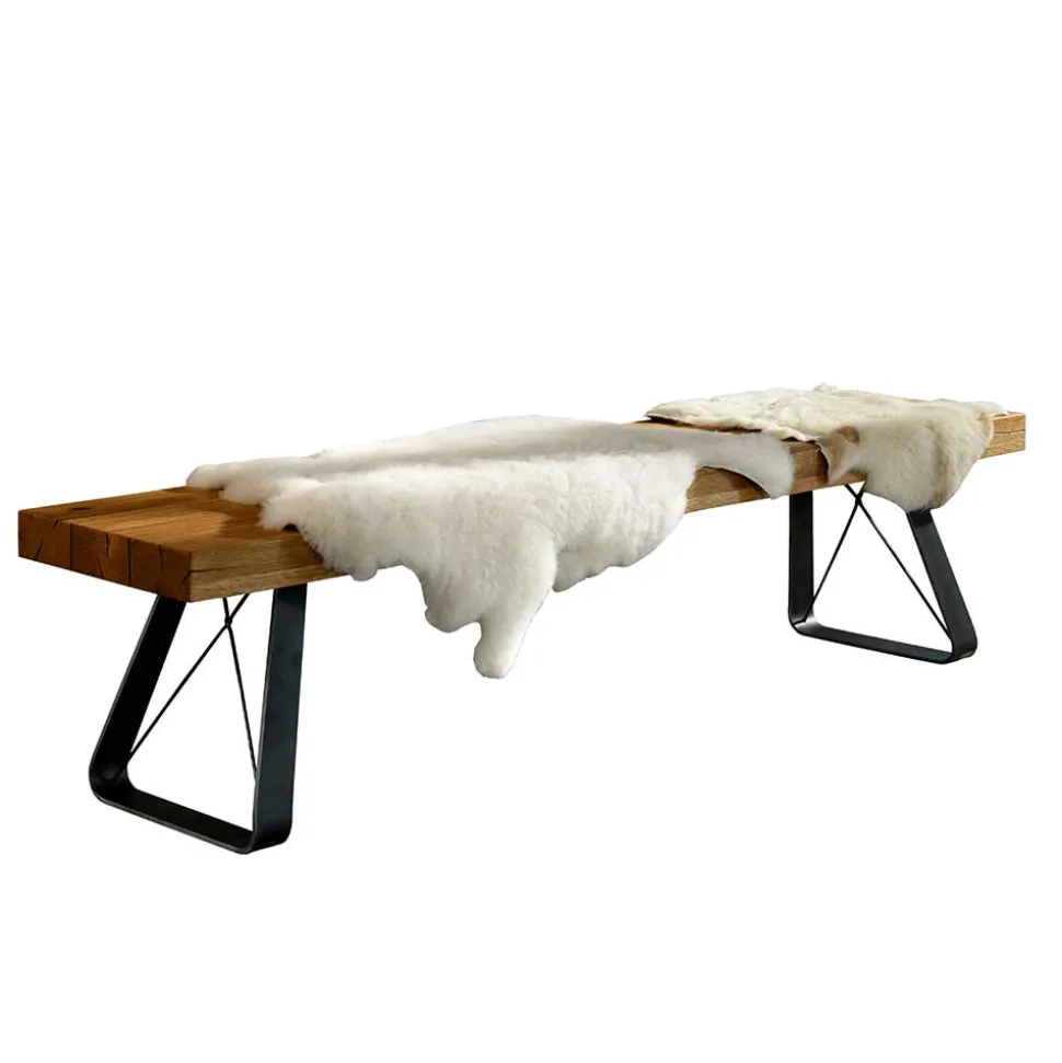 Esszimmer Bank aus Eiche & Metall - Ventida