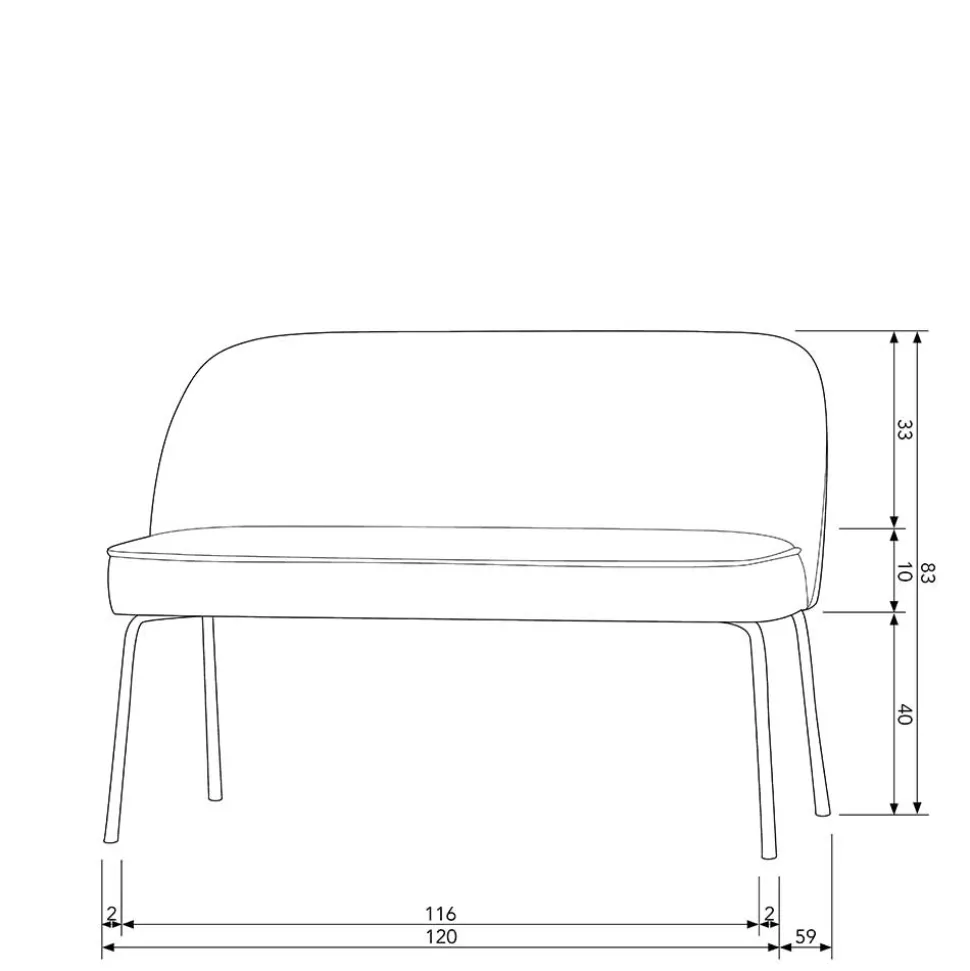 Esszimmer Bank aus Samt Dunkelgrün - Arletta